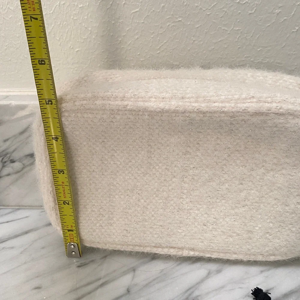 Chanel Beauté Cream Bouclé Cosmetic Pouch